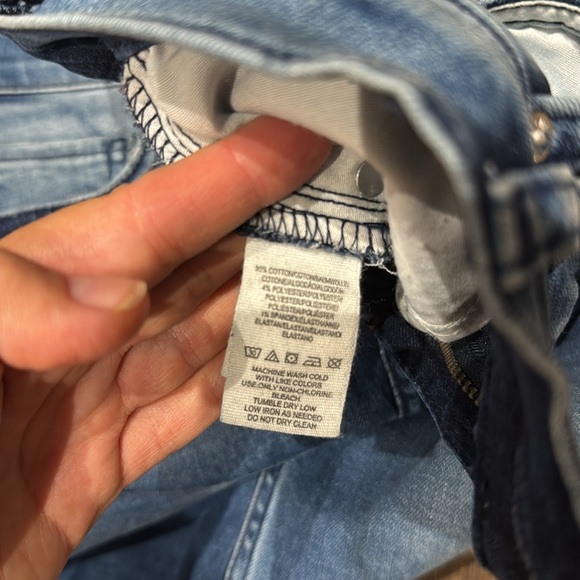 Free People Busted Knee Skinny Jeans Turquoise - Picture 9 of 9